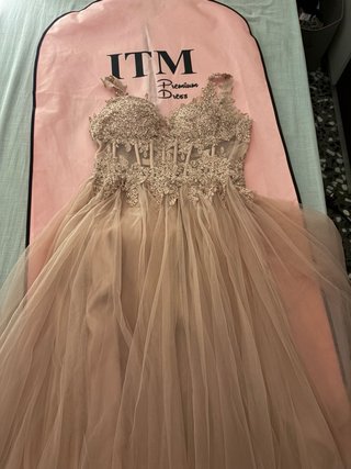 Vestido rosa largo fiesta/evento