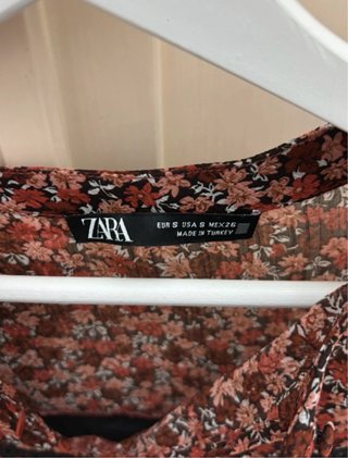 Vestido estampado floral y de pájaros