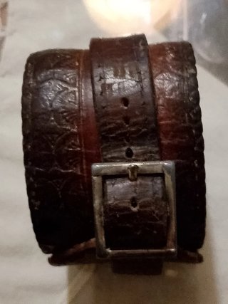 Pulsera Cuero Hebilla Antigua Hombre. Coleccionist