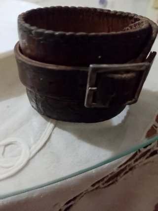 Pulsera Cuero Hebilla Antigua Hombre. Coleccionist