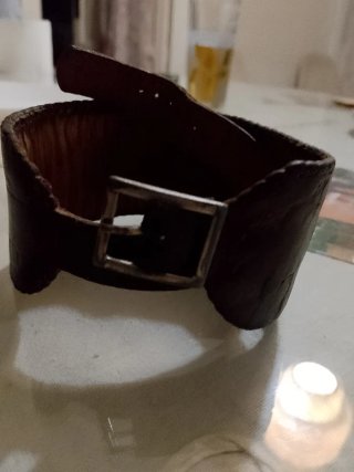 Pulsera Cuero Hebilla Antigua Hombre. Coleccionist