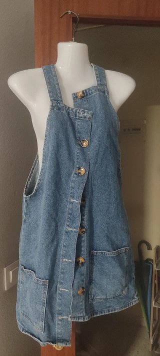 Peto vaquero denim asimétrico talla 32