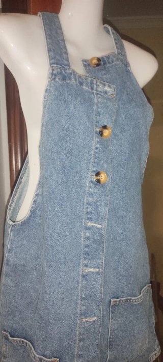Peto vaquero denim asimétrico talla 32