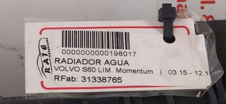 RADIADOR AGUA VOLVO S60 LIM. Momentum