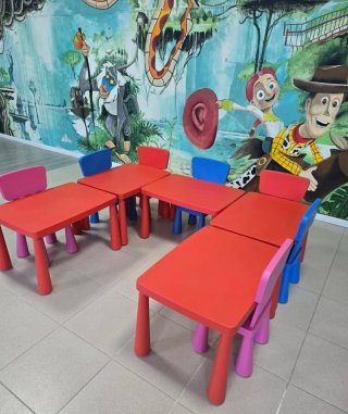 Mesas y Sillas Infantiles colores