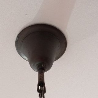 Lámpara Colgante Forja y Cristal Blanco