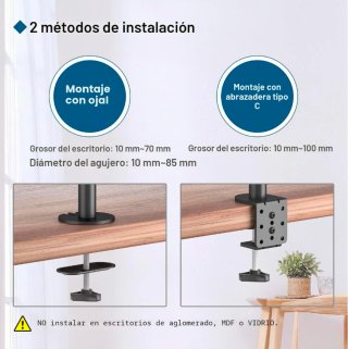 Soporte doble para monitores