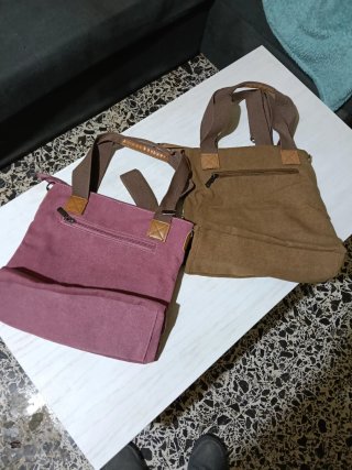 2 Bolsos Mujer Lona Sin Estrenar