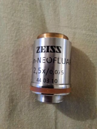 Objetivo Zeiss PLAN-NEOFLUAR 2,5x para Microscopio