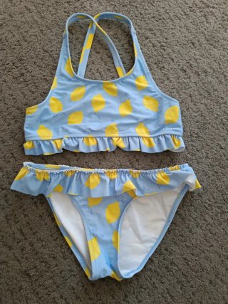 Bikini niña limón Corte Inglés