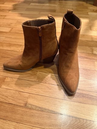 Botines tacón marrón mujer talla 37
