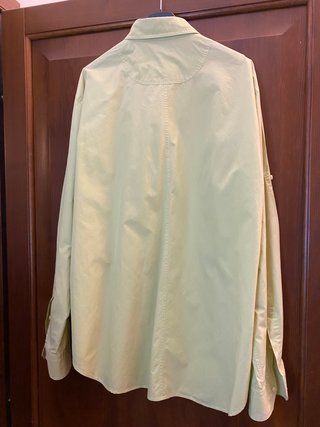Camicia Zara Uomo Cotone Verde Bottoni Colletto