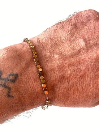 Bracciale in acciaio color ottone