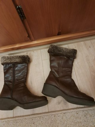 Botas de piel mujer marrones