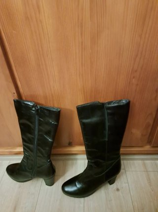 Botas de piel mujer marrones