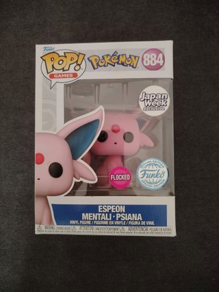 Funko Pop! Pokemon Espeon 884 Flocked Japan Week