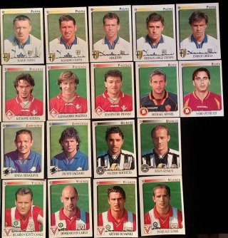 103 figurine Panini Calciatori 1997-98 con velina
