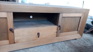 Mueble TV madera rústico