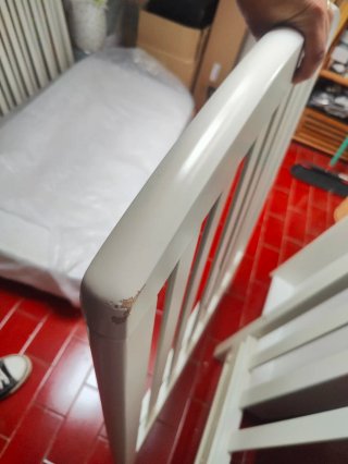 Cuna blanca de madera + colchón