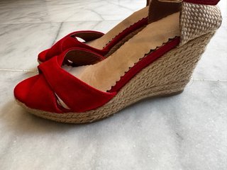 Cuñas Esparto Rojas Talla 37