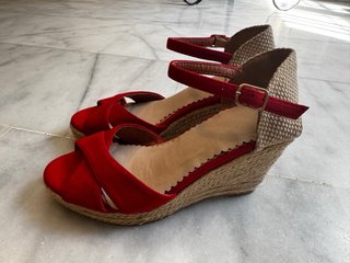 Cuñas Esparto Rojas Talla 37