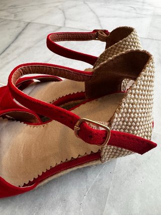 Cuñas Esparto Rojas Talla 37
