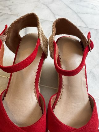 Cuñas Esparto Rojas Talla 37