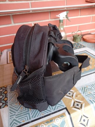 Mochila manillar bici negra