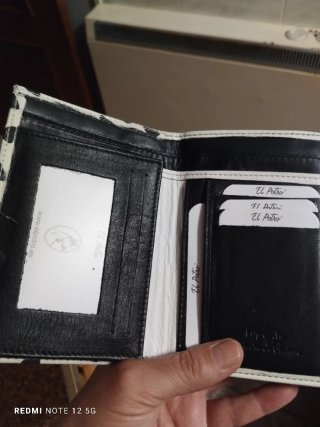 Cartera Billetera Piel Del potro Triángulos
