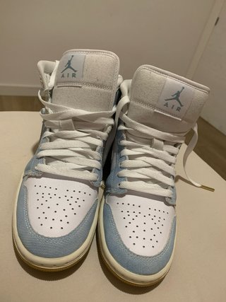 Zapatillas Jordan 1 Mid Azul Blanco