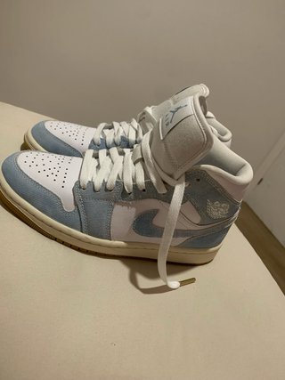 Zapatillas Jordan 1 Mid Azul Blanco