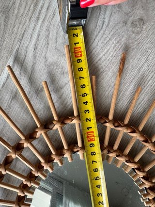 Espejos decorativos ratán y madera