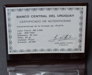Uruguay. 2000 Nuevos Pesos 1983 Reyes España
