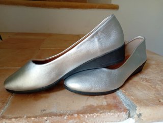 Zapatos Bailarinas Plateados