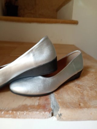 Zapatos Bailarinas Plateados
