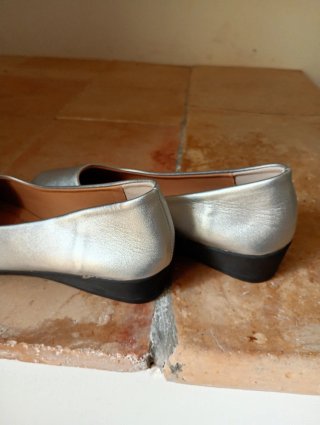 Zapatos Bailarinas Plateados