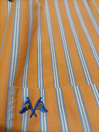 Camisa Burberry Rayas Naranja Talla L