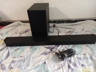 Barra de Sonido Negra con Subwoofer