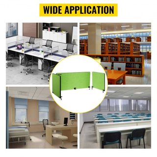 Pannello Divisore da Scrivania 60'', Pannello Privacy Acustico a 3 Pannelli, Pannello Privacy Acustico che Assorbe Suoni, Riduce Rumore e Distrazioni Visive, Divisore Leggero a Fissaggio Verde