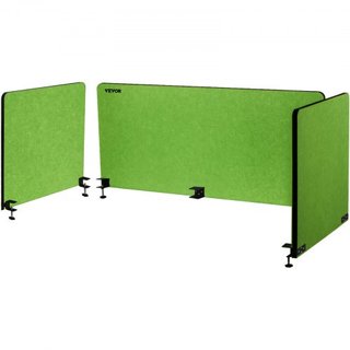 Pannello Divisore da Scrivania 60'', Pannello Privacy Acustico a 3 Pannelli, Pannello Privacy Acustico che Assorbe Suoni, Riduce Rumore e Distrazioni Visive, Divisore Leggero a Fissaggio Verde