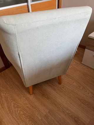 Sillón individual tela y madera