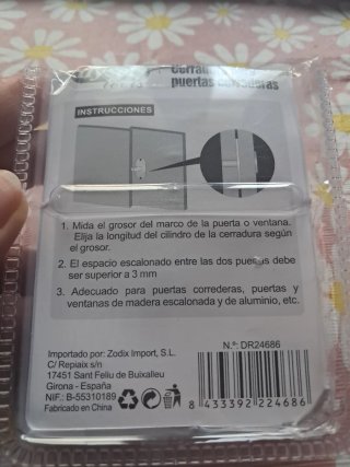 Cerradura nueva para puertas correderas