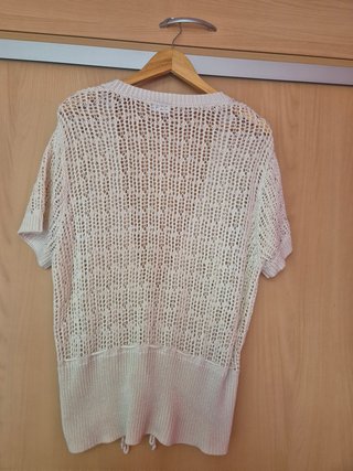 Chaqueta calada beige. BIAGGINI Talla única
