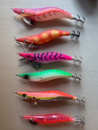 Pack 6 señuelos pesca calamar