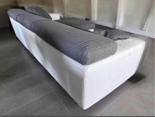 Divano angolare Poltronesofà grigio/bianco