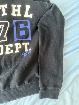 Sudadera Negra Athl 76 Dept