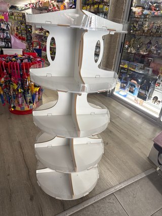 Expositor giratorio madera y plástico