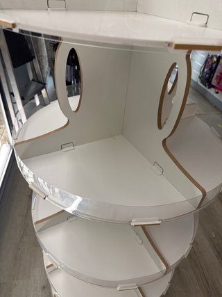 Expositor giratorio madera y plástico
