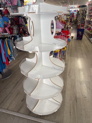 Expositor giratorio madera y plástico