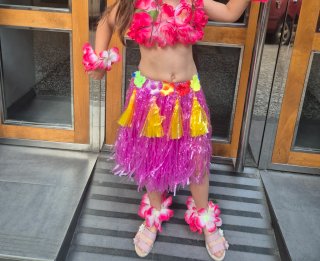 Disfraz Hawaiano Rosa Niña